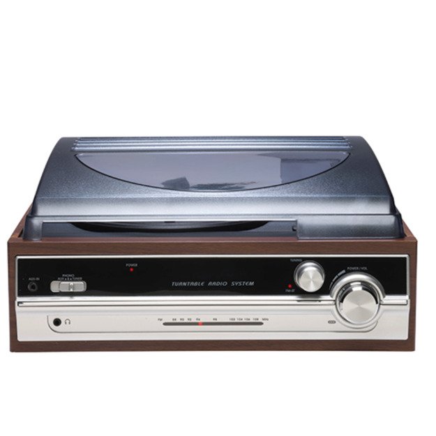 Denver VPR-190MK2 Retro Turntable with Radio and Built-in Speakers