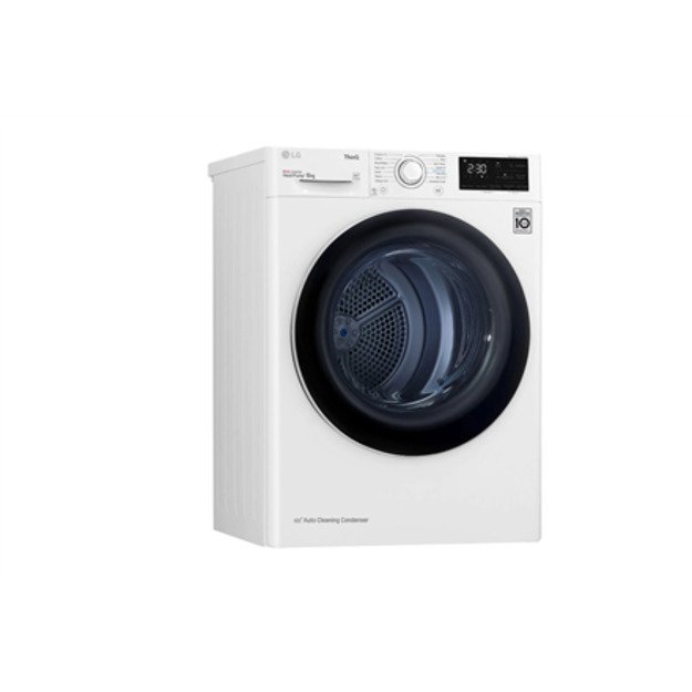 LG | Dryer Machine | RH80V3AV6N | Energy efficiency class A++ | Front loading | 8 kg | LED | Depth 69 cm | Wi-Fi | White 6