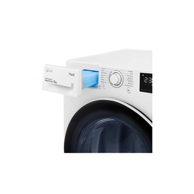 LG | Dryer Machine | RH80V3AV6N | Energy efficiency class A++ | Front loading | 8 kg | LED | Depth 69 cm | Wi-Fi | White 3
