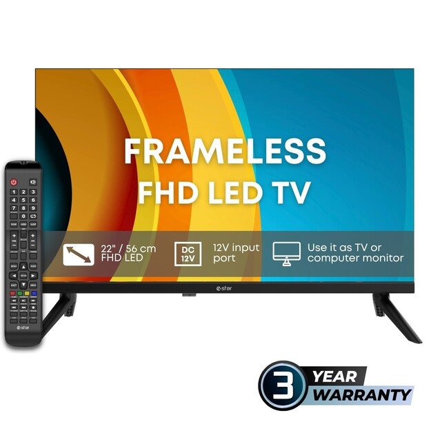 eSTAR LED TV 22 /56cm LEDTV22R2T2 Black