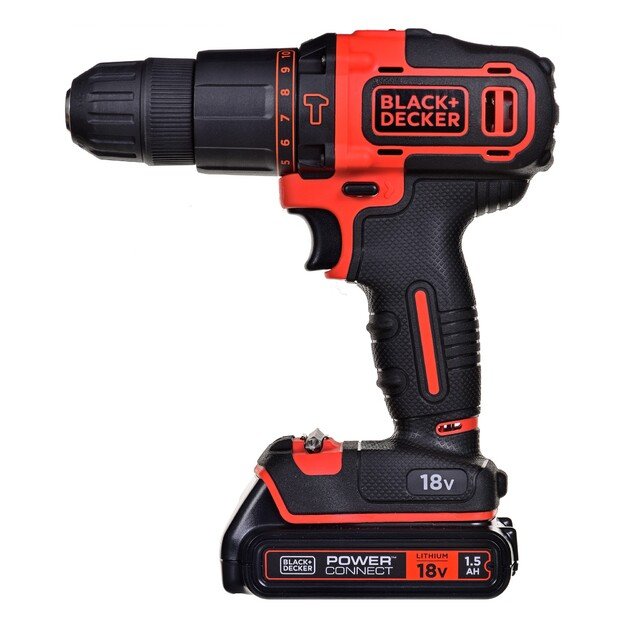 Suktuvas gręžtuvas akum. 18V BDCHD18BAFC-QW BLACK&DECKER