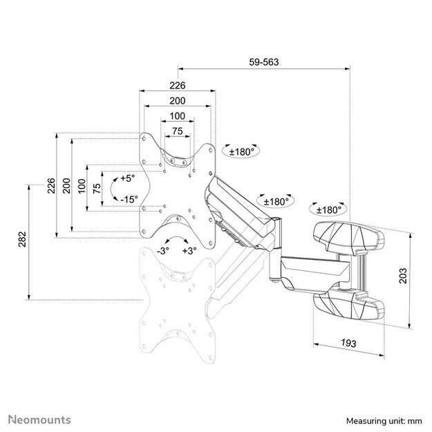 Neomounts WL70-550BL12