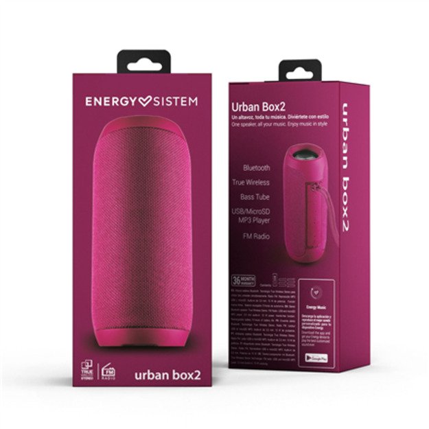 Energy Sistem | Speaker | Urban Box 2 | 10 W | Bluetooth | Magneta | Wireless connection