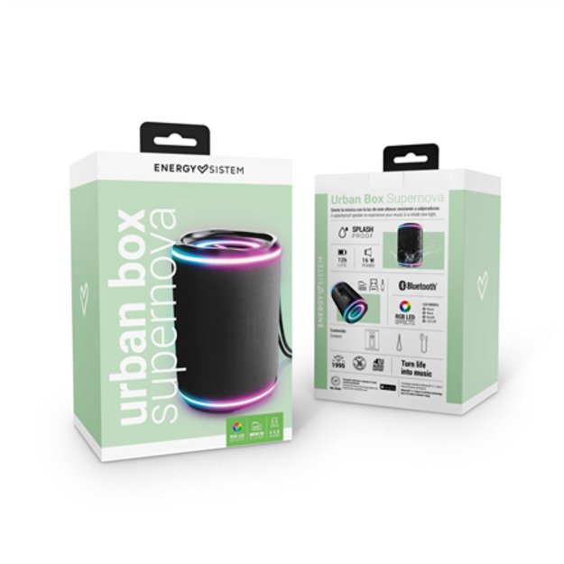 Energy Sistem Urban Box Black Supernova | Energy Sistem | Urban Box | Supernova | 16 W | Bluetooth | Black | Portable | Wireless