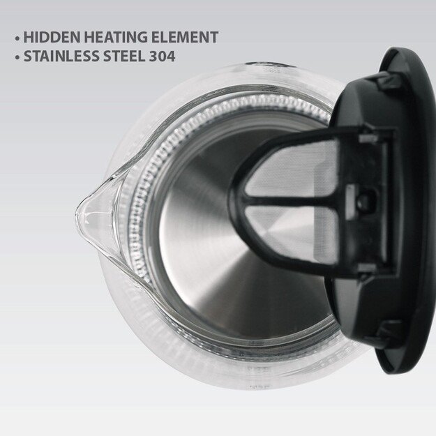 Electric kettle szklany 2200W MR-063-BLACK MAESTRO