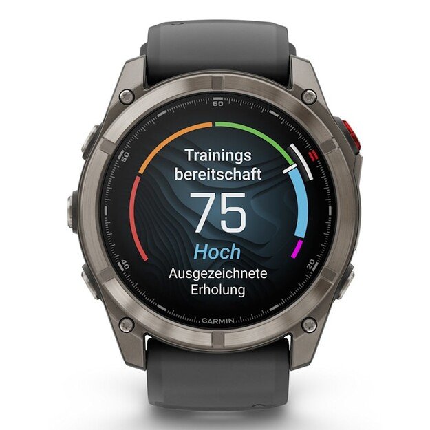 Garmin fēnix 8 Pro 3.56 cm (1.4 ) AMOLED 51 mm Digital 454 x 454 pixels Touchscreen Graphite, Titanium Wi-Fi GPS (satellite)