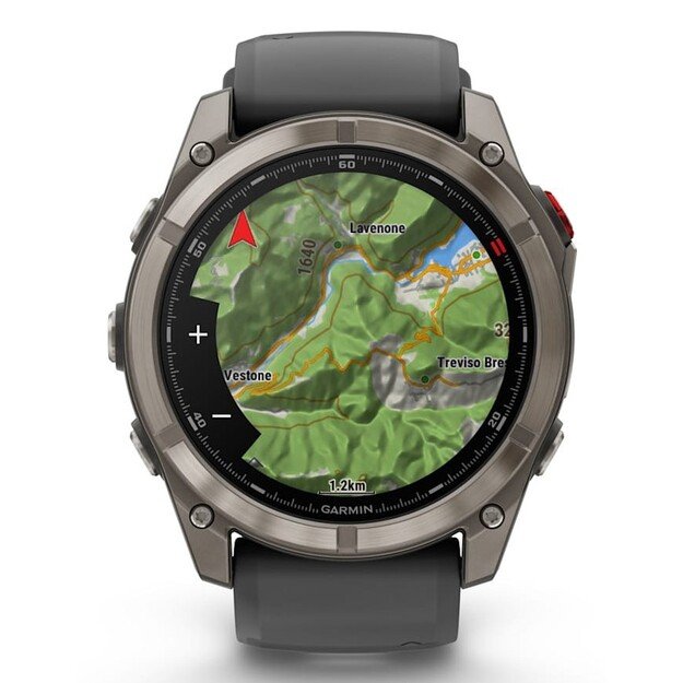 Garmin fēnix 8 Pro 3.56 cm (1.4 ) AMOLED 51 mm Digital 454 x 454 pixels Touchscreen Graphite, Titanium Wi-Fi GPS (satellite)