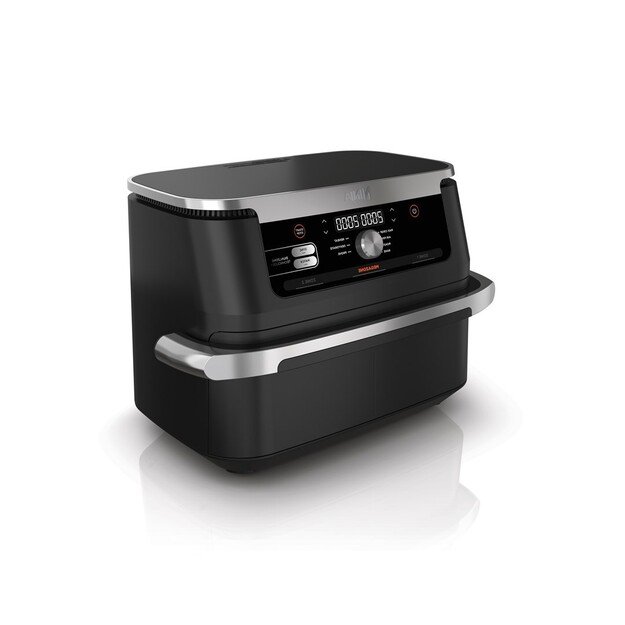 Ninja AF500EU fryer Double 10.4 L Stand-alone 2470 W Hot air fryer Black, Stainless steel