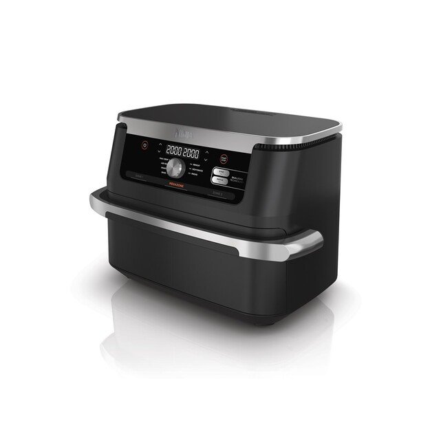 Ninja AF500EU fryer Double 10.4 L Stand-alone 2470 W Hot air fryer Black, Stainless steel