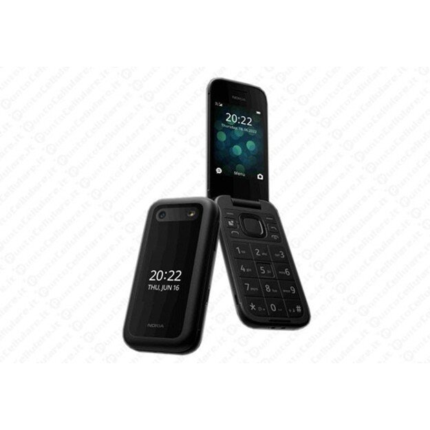 Nokia | 2660 Flip | Yes | Unisoc | Black | 2.8   | TFT LCD | 0 GB | Dual SIM | Nano-SIM | Bluetooth | 4.2 | Main camera 0.3 MP |