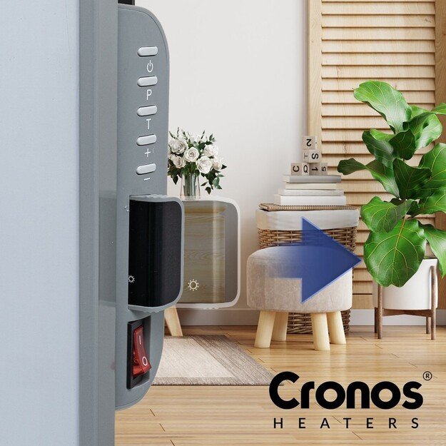 Šildytuvas Cronos Synthelith PRO CRP-770TWP 770W Full pilkas,  wi-fi, pultas