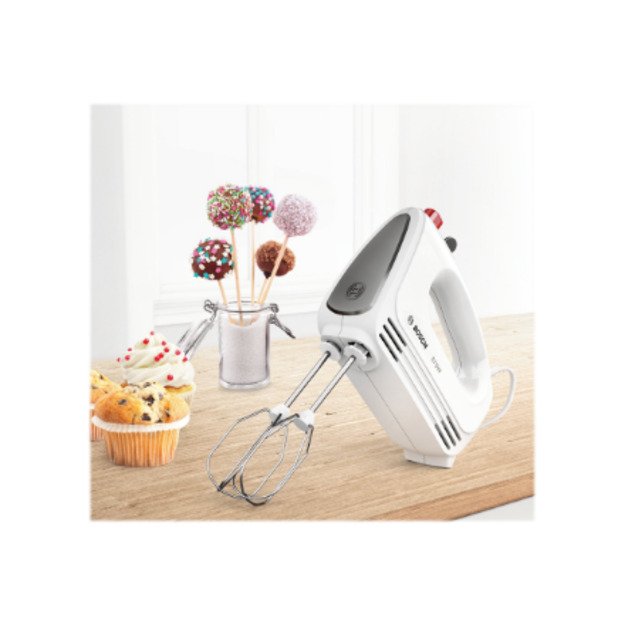 Bosch | Hand Mixer | MFQ22100 CleverMixx | Hand Mixer | 375 W | Number of speeds 4 | Turbo mode | White/Dark Grey