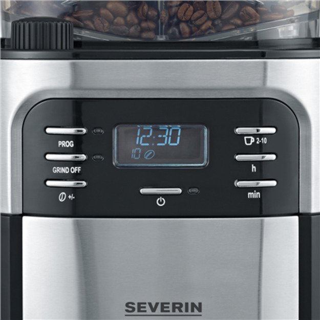 Severin Coffee maker with grinder 4810 Drip, 1000 W, Inox/ black