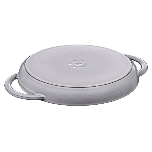 STAUB round cast iron grill pan with two handles 40509-522-0 - graphite 26 cm