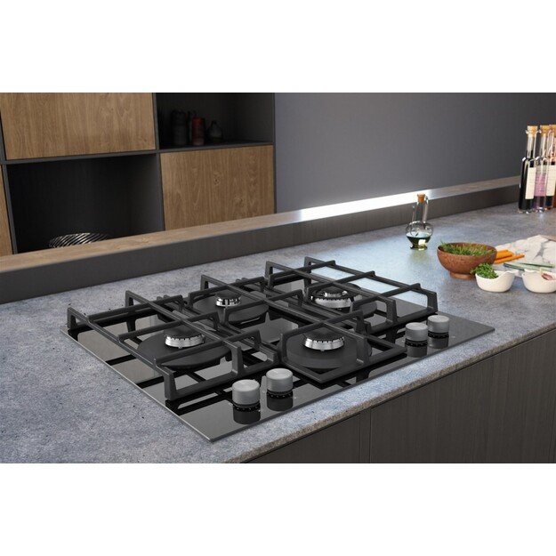 Hotpoint HAGS 62F/BK Black Built-in 59 cm Gas 4 zone(s)