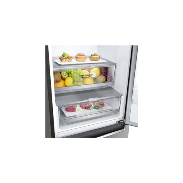 LG | Refrigerator | GBB72PZDMN | Energy efficiency class E | Free standing | Combi | Height 203 cm | No Frost system | Fridge ne