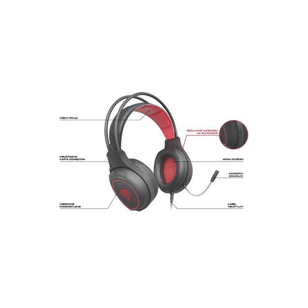 GENESIS HEADSET RADON 300 7.1 USB BACKLIGHT