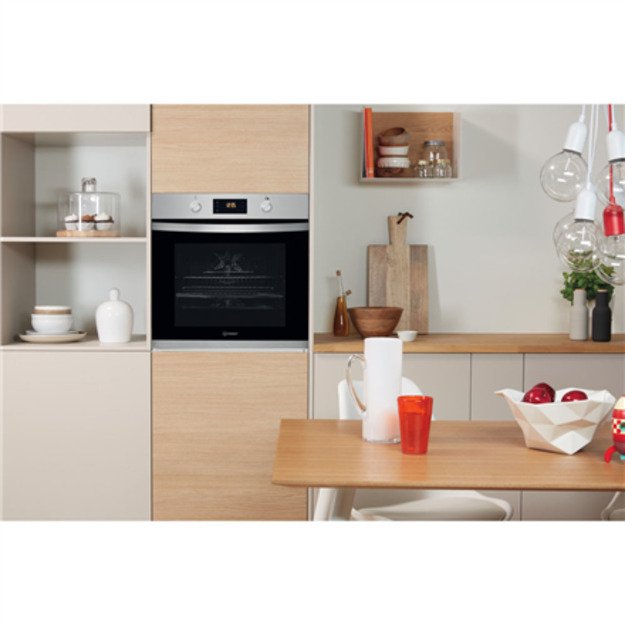 INDESIT | Oven | IFW 3544 JH IX | 71 L | Electric | Hydrolytic | Electronic | Height 59.5 cm | Width 59.5 cm | Stainless steel