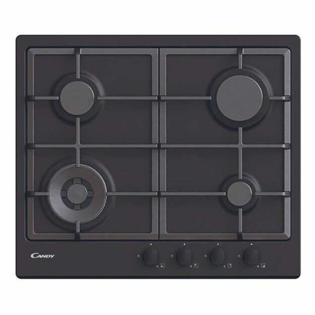 Candy Hob | CHG6BFB4WB | Gas | Number of burners/cooking zones 4 | Knobs | Black