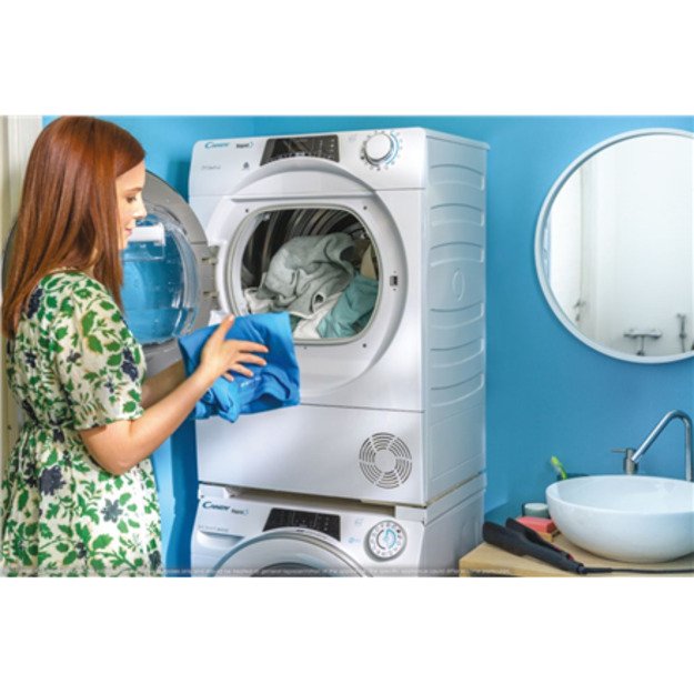 Candy | Dryer Machine | RO4 H7A1TEX-S | Energy efficiency class A+ | Front loading | 7 kg | LCD | Depth 46.5 cm | Wi-Fi | White