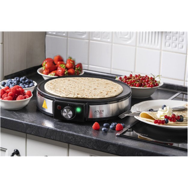 Adler | Crepe Maker | AD 3058 | 1600 W | Number of pastry 1 | Crepe | Stainless Steel/Black