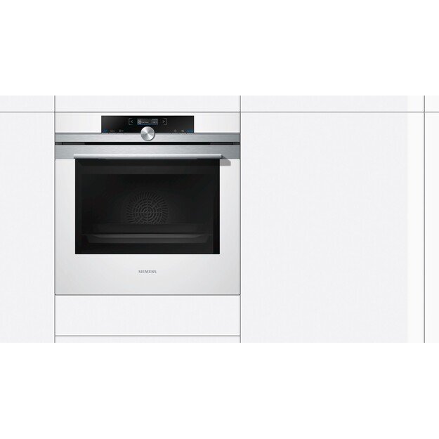 Siemens HB634GBW1 oven 71 L A+ Stainless steel, White