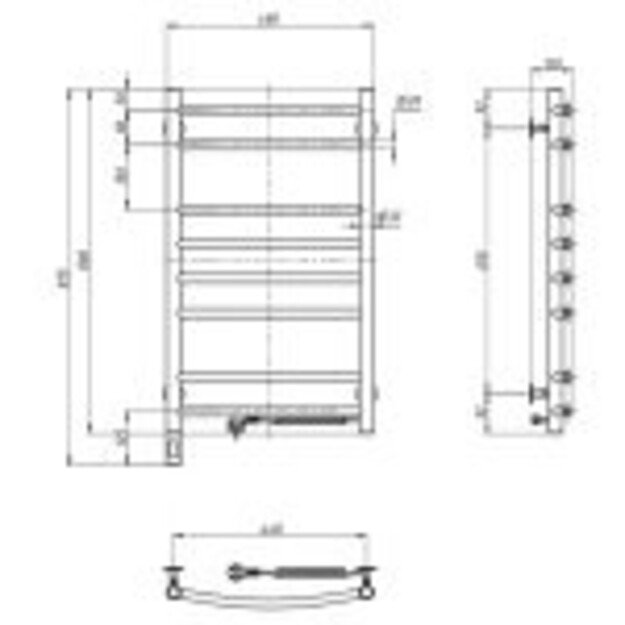 Elektrinis rankšluosčių džiovintuvas Navin Camellia 480800 Sensor, 10-507133-4880 (laidas kairėje)