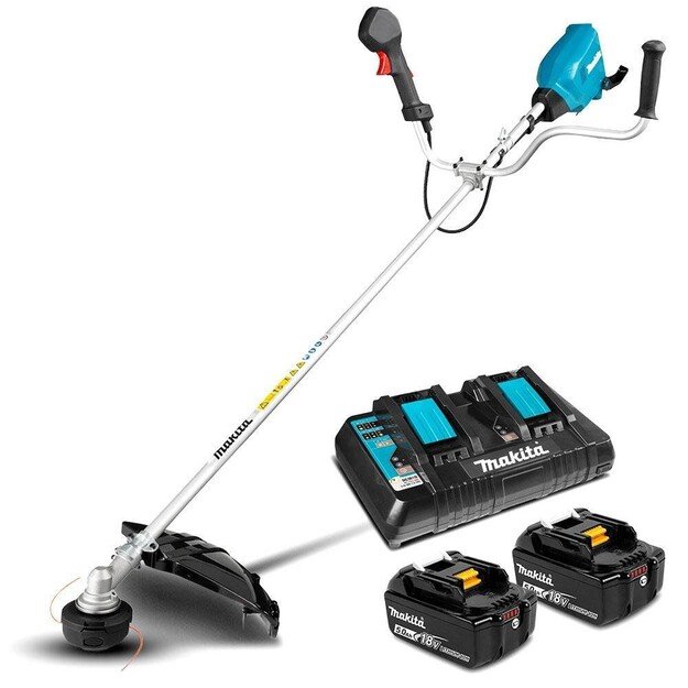 Makita DUR369APT2 brush cutter/string trimmer 1000 W AC/Battery Black, Blue, Grey