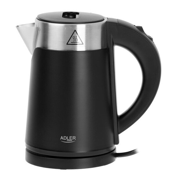 Adler | Kettle | AD 1372 | Electric | 800 W | 0.6 L | Plastic/Stainless steel | 360&deg; rotational base | Black