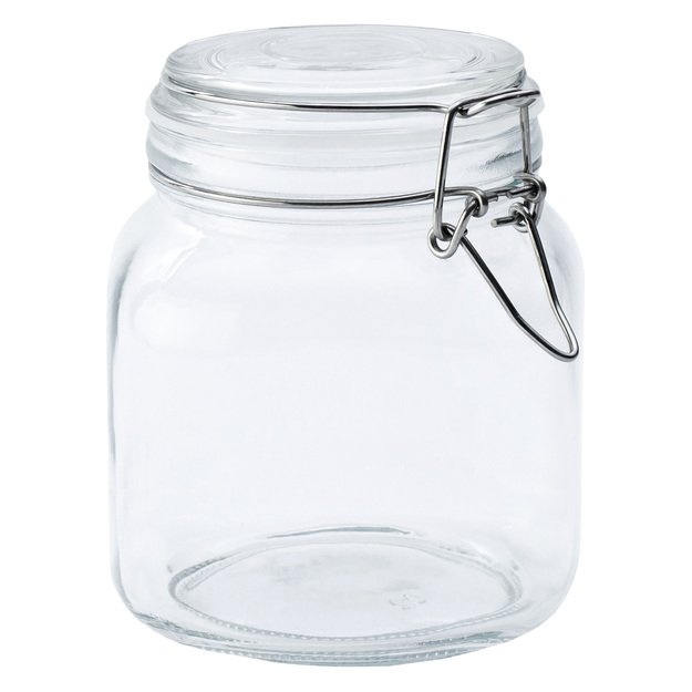 Buckle jar, 1 l, low, 4 pcs