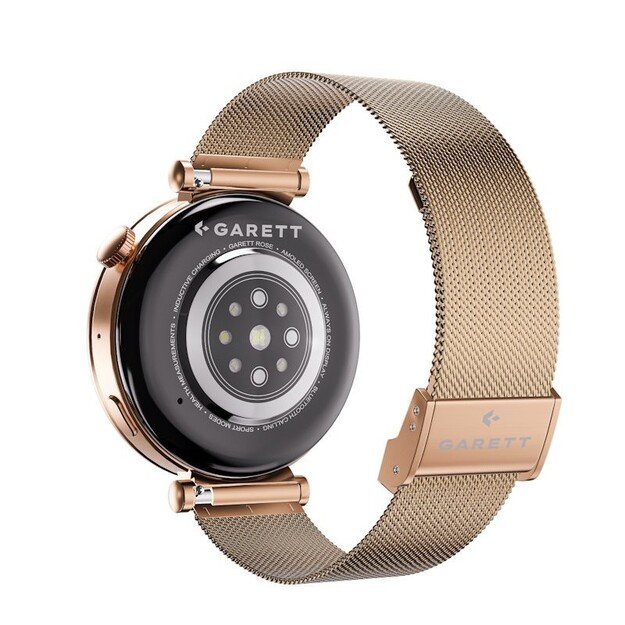 I&scaron;manusis laikrodis su lietuvi&scaron;ku meniu Garett Rose Gold Mesh steel 6