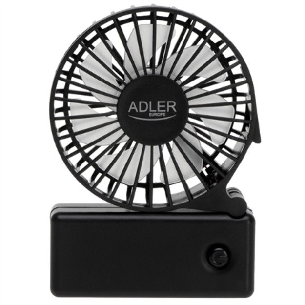 Adler Foldable mini fan | AD 7336 | Desk fan | Black | Diameter 6.5 cm | Number of speeds 1