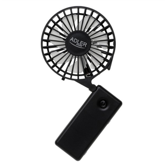 Adler Foldable mini fan | AD 7336 | Desk fan | Black | Diameter 6.5 cm | Number of speeds 1 2
