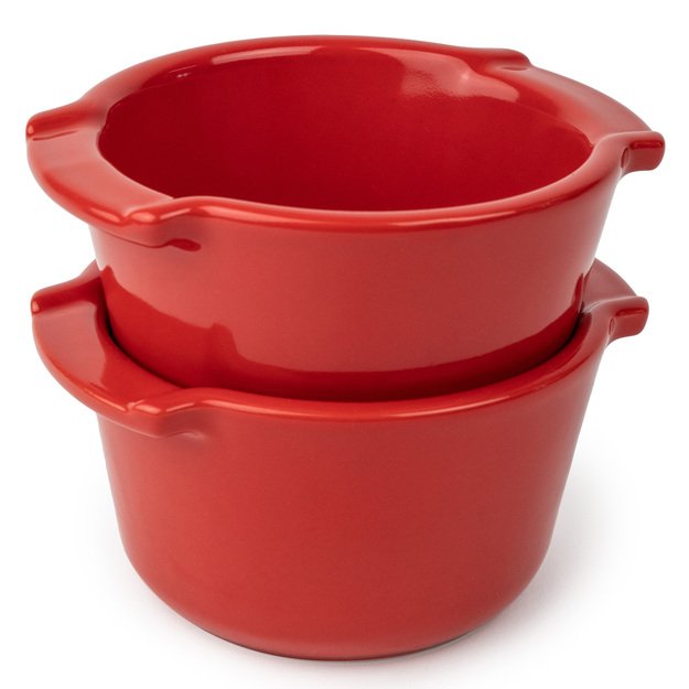Ramekin, 200 ml, red, Appolia, 2 pcs