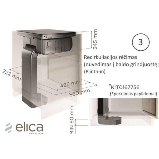 ELICA Recycling kit plinth-in for Nikolatesla  FIT / FIT 3Z / FIT XL / PRIME S / ALPHA / VELVET (filters included) 1