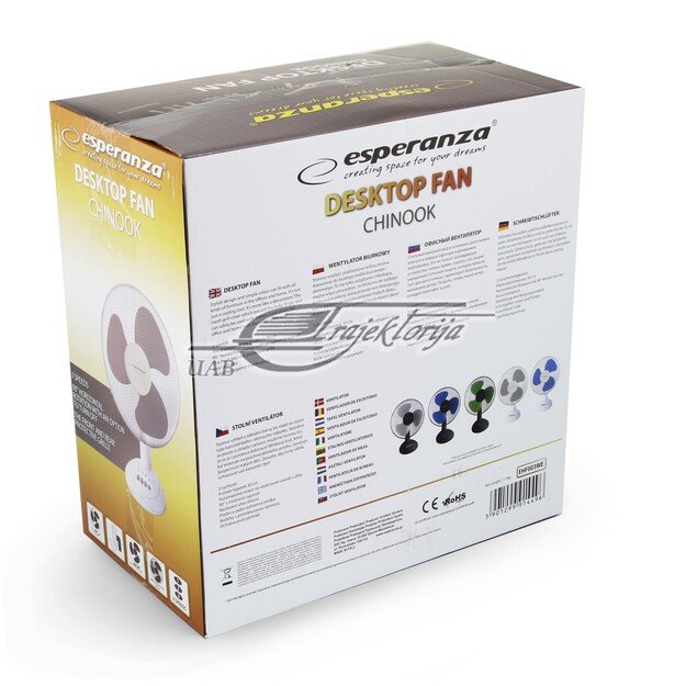 Fan Esperanza  EHF003WE (Desktop, Gray, White) 2