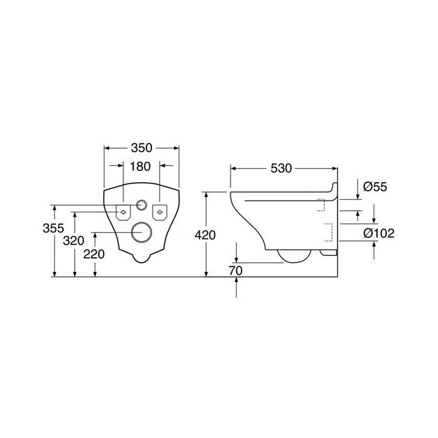 Pakabinamas unitazas Gustavsberg Estetic 8330 GB1183300R1030, su dangčiu