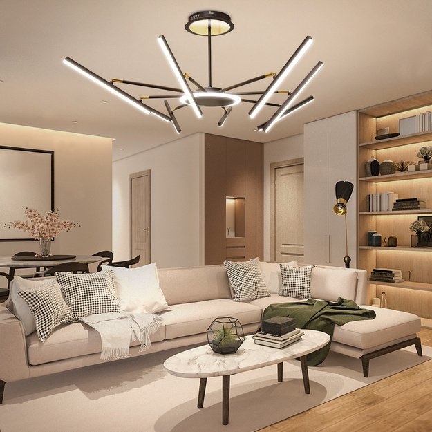 Decorative lamp Ceiling 38W + Pilot - Bronze - Gold DL-F07