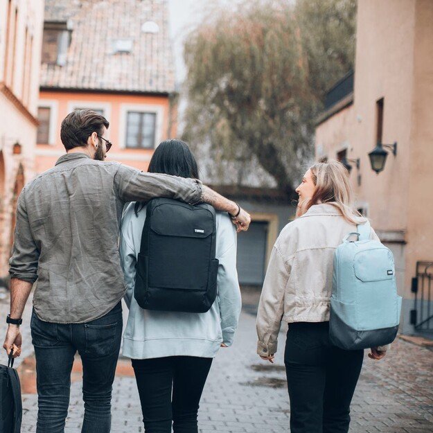 Thule | Lithos | Backpack 16L | Fits up to size 16   | Laptop backpack | Pelican Gray/Faded Khaki 2