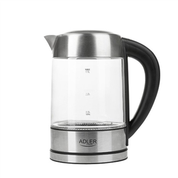 Adler | Kettle | AD 1247 NEW | With electronic control | 1850 - 2200 W | 1.7 L | Stainless steel