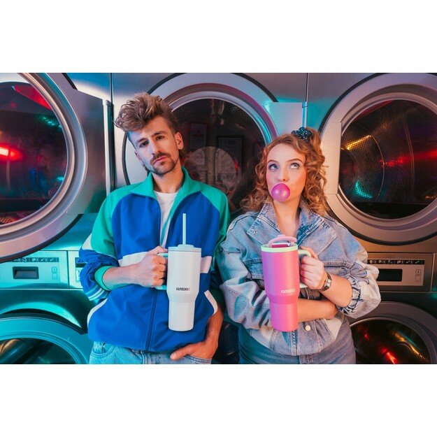 Thermal mug with telescopic straw Kambukka Rio Tumbler 950ml Frosty Coconut