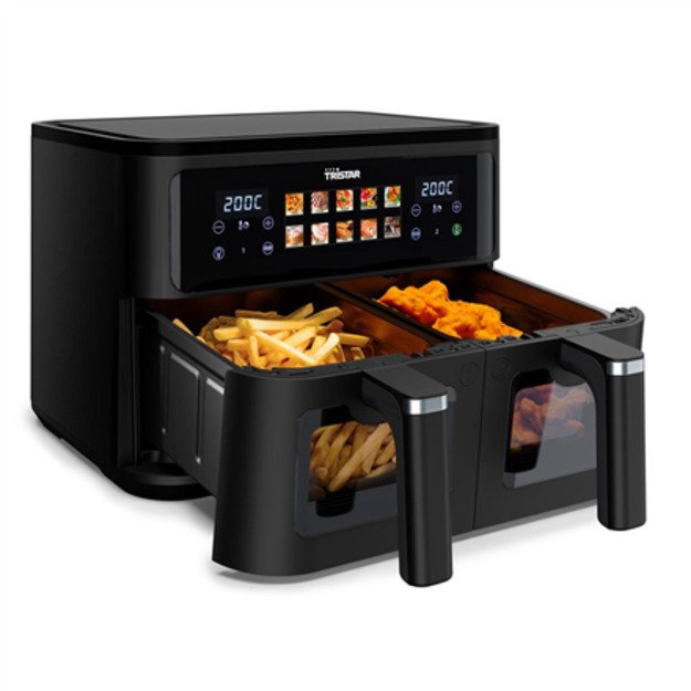 Tristar Double Basket Airfryer | FR-9075 | Power 2500 W | Capacity 9 L | Hot air technology | Black