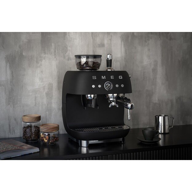 Smeg 50 s Style Espresso Coffee Machine EGF03BLEU Black