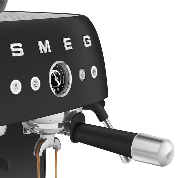 Smeg 50 s Style Espresso Coffee Machine EGF03BLEU Black