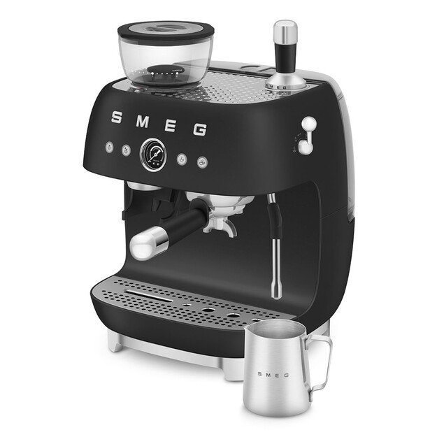 Smeg 50 s Style Espresso Coffee Machine EGF03BLEU Black
