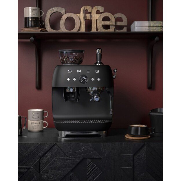 Smeg 50 s Style Espresso Coffee Machine EGF03BLEU Black