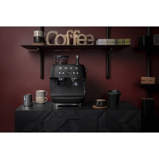 Smeg 50 s Style Espresso Coffee Machine EGF03BLEU Black