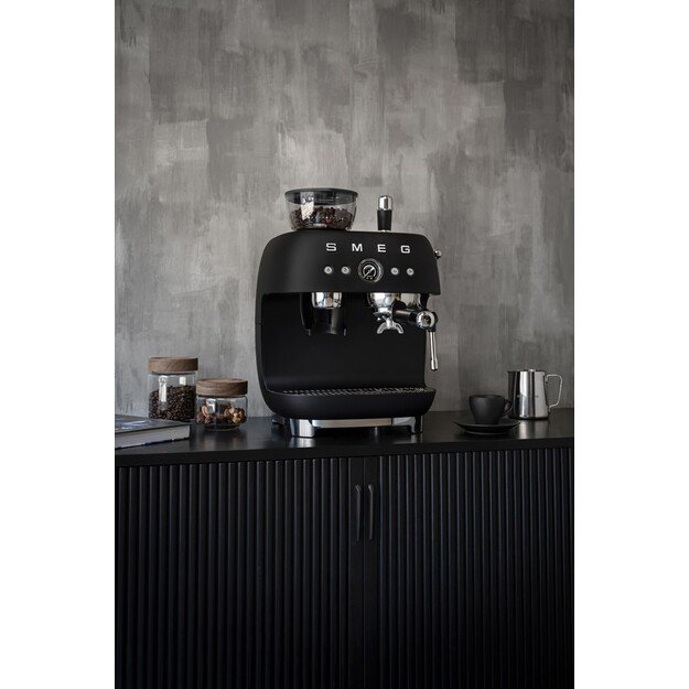Smeg 50 s Style Espresso Coffee Machine EGF03BLEU Black
