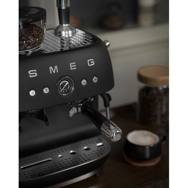 Smeg 50 s Style Espresso Coffee Machine EGF03BLEU Black