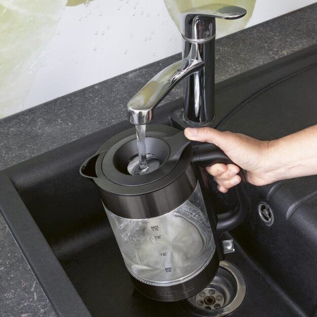 ProfiCook PC-WKS 1322 G electric kettle 1.7 L 2200 W Black, Transparent